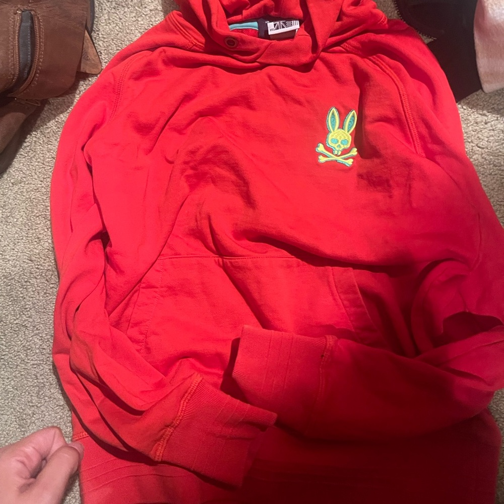 Red Sweater with Embroidered Logo